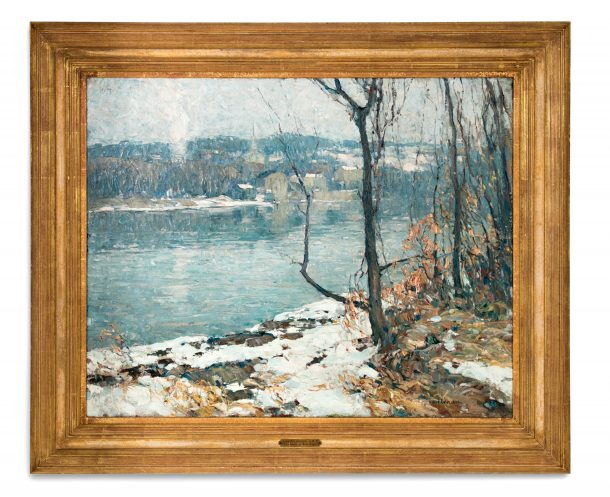 River At New Hope,Painting.