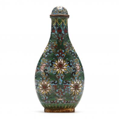A Qing Dynasty Chinese Cloisonne Snuff Bottle