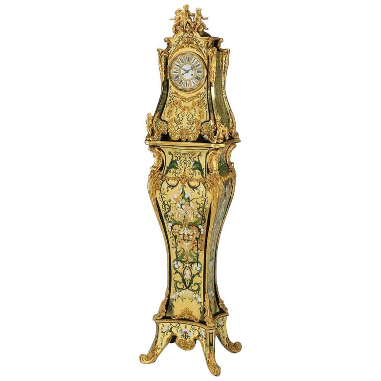 Rare Important French Louis XIV Style Gilt-Bronze Mounted Boulle Marquetry Clock/AuctionDaily