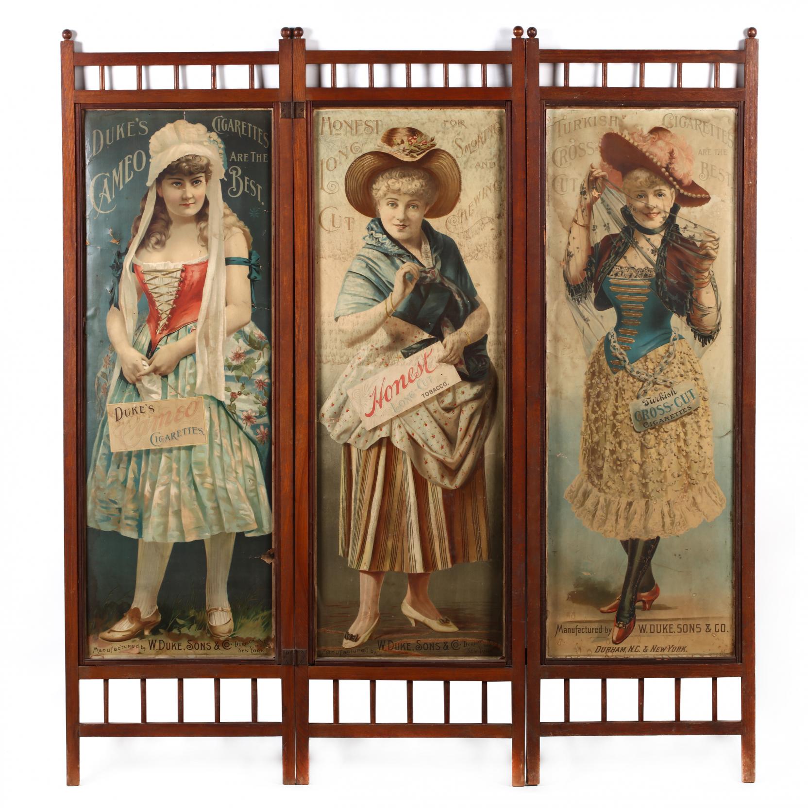 Duke Tobacco Poster Double Sided Folding Screen/AuctionDaily
