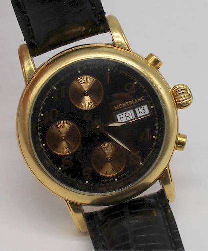 JEWELRY. Men's Montblanc Meisterstuck 18kt Gold
