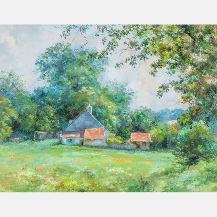 THERESA KNOWLES, (AMERICAN, 1918-2008) - RURAL LANDSCAPE/Auctiondaily