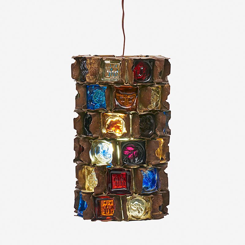 FELIPE DELFINGER FOR FEDERS BRUTALIST LIGHT FIXTURE/Auctiondaily