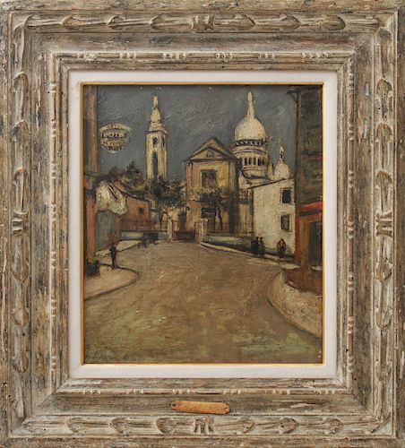 Maurice Utrillo "Montmartre" Oil on Board/Auctiondaily
