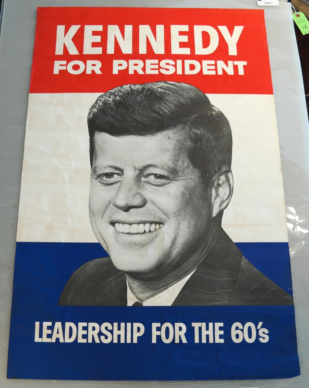 Large JFK Campaign Poster