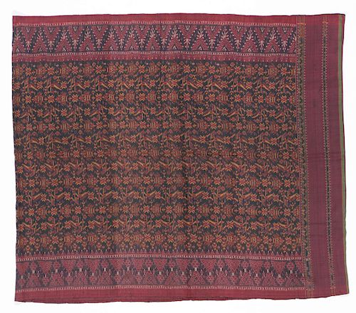 Antique Silk Ikat Thai Sarong Textile