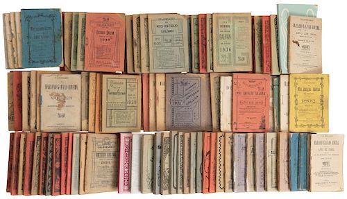Calendar Collection Galván México, 1845 - 1992. Several without pastes. Pieces: 90.