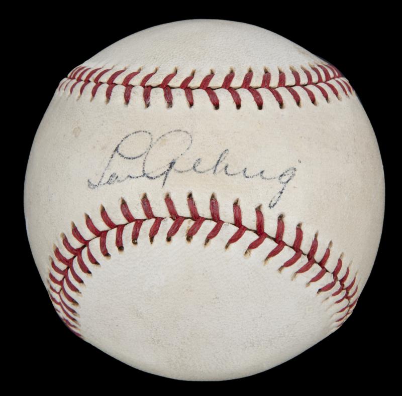 LOU GEHRIG SIGNED BASEBALL