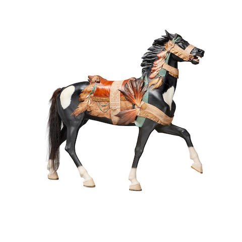 An Important Daniel C. Muller Carousel Native American Lead Pony