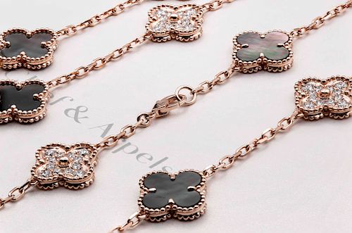 VAN CLEEF & ARPELS VINTAGE ALHAMBRA LONG NECKLACE 20 MO