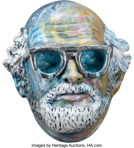 Robert Arneson (1930-1992). Wet Eyes, 1991. Glazed ceramic.