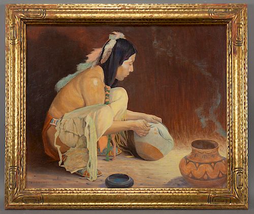Eanger Irving Couse "Untitled (The Pottery