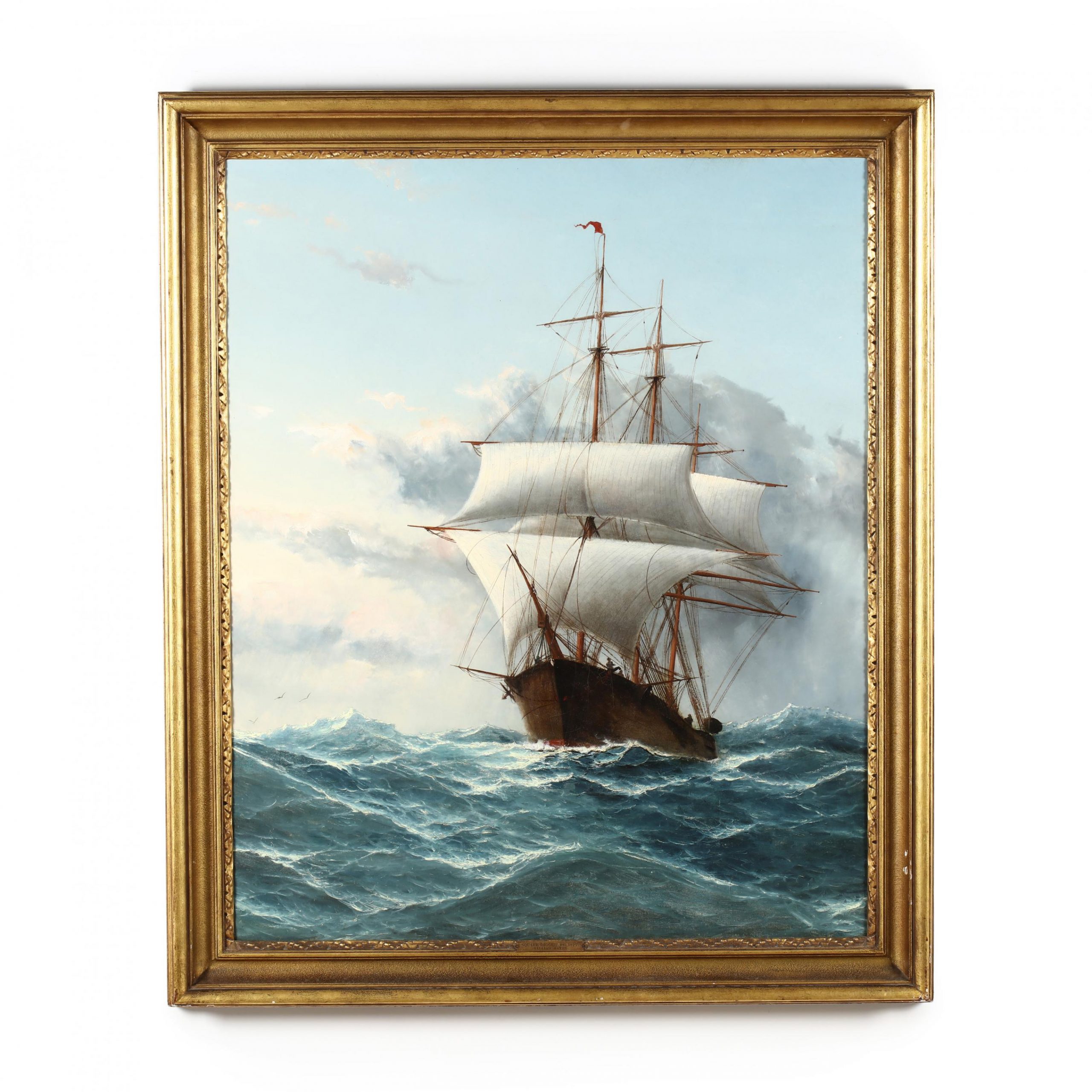 An Antique English School Maritime Painting