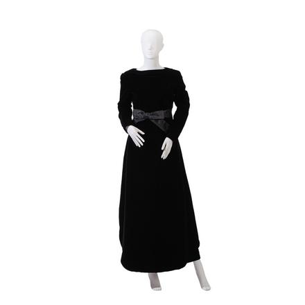 Pierre Cardin Black Velvet Evening Dress
