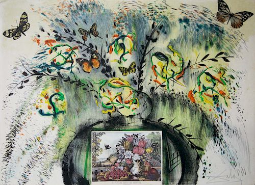 Salvador Dali Currier & Ives Series. "Landscape Fruit and Flowers"