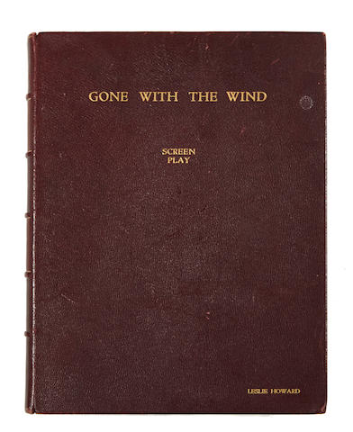 A Leslie Howard custom-bound final shooting script of Gone With the Wind, gifted to him by David O. Selznick
