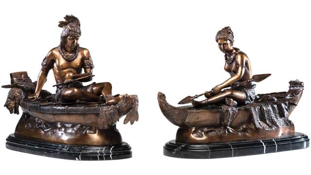 Duchoiselle (French, 19th century) Bronze Sculptures