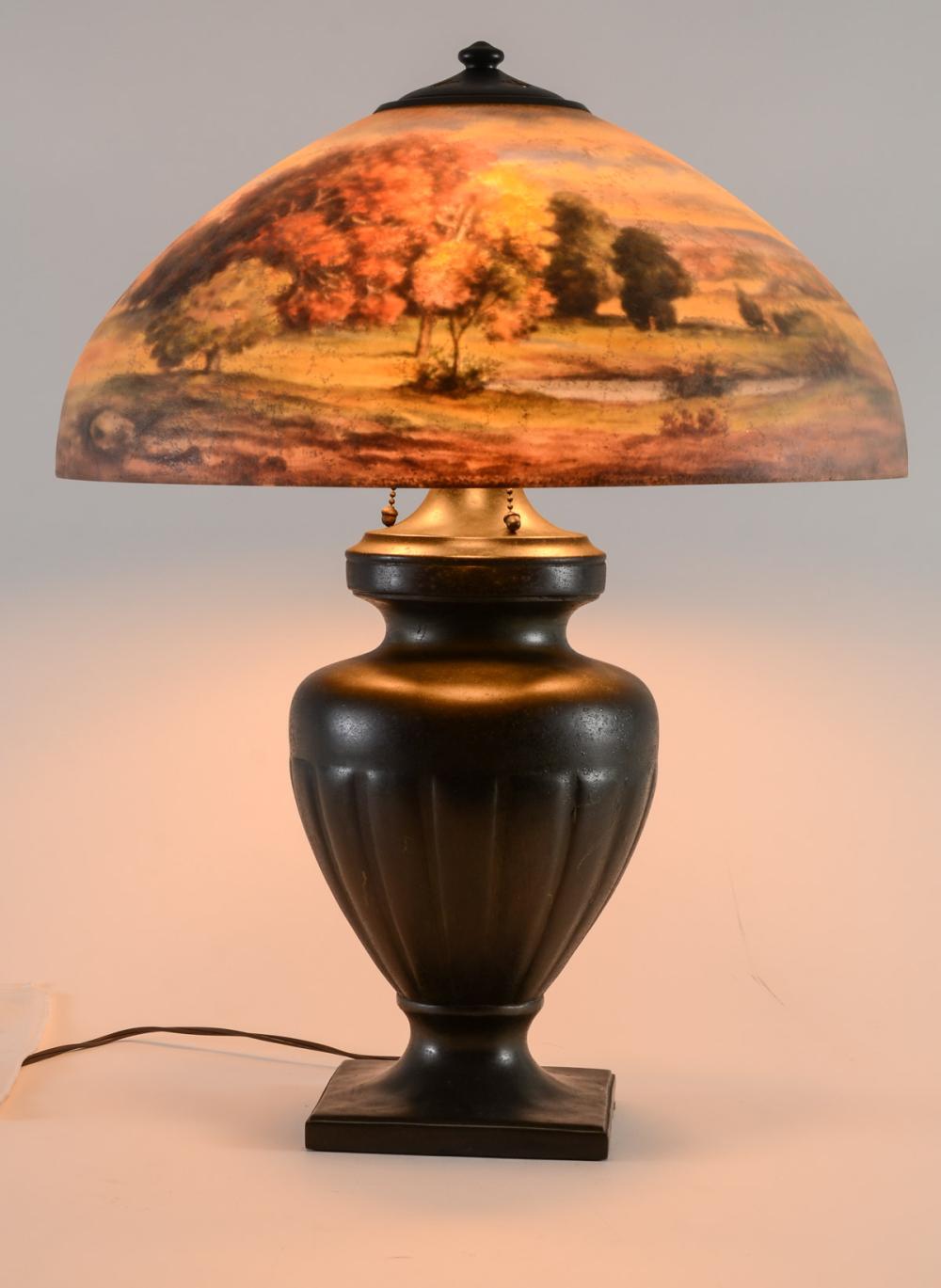 Handel Scenic Reverse Painted Table Lamp