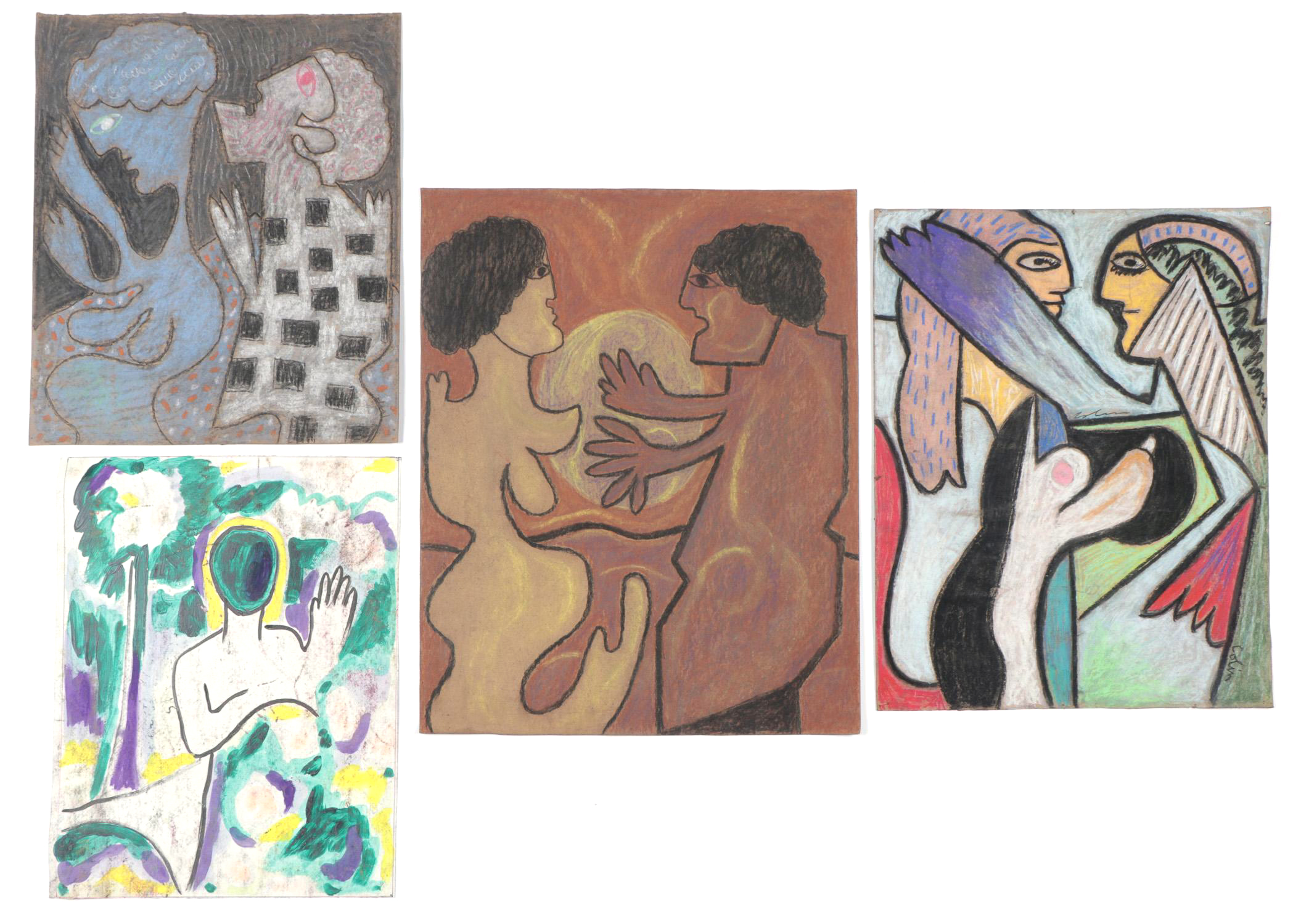 George Colin (American, 1929-2014) Four (4) Pastels