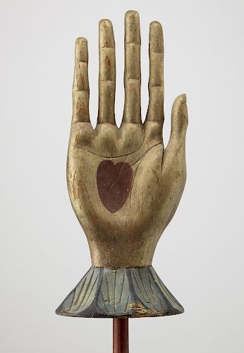 Carved Fine Heart in Hand Staff