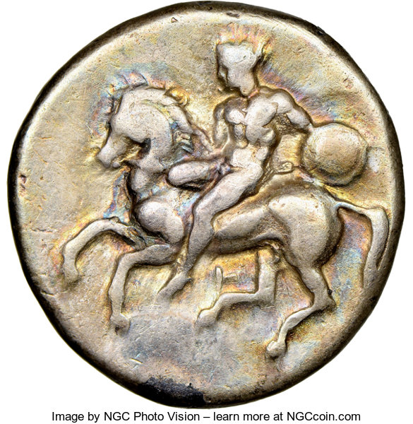 CALABRIA. Tarentum. Ca. 380-340 BC. AR didrachm
