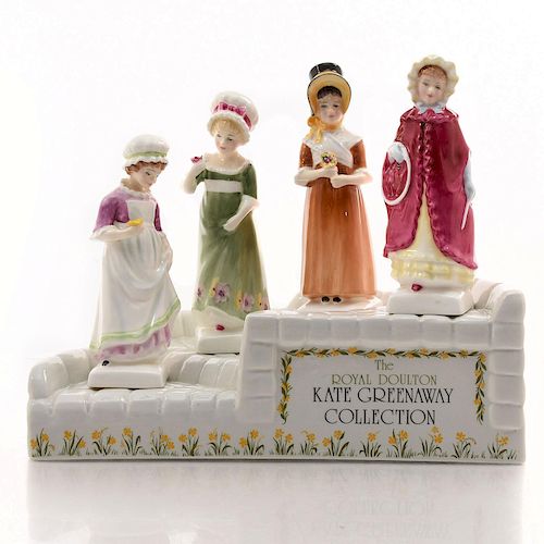 4 ROYAL DOULTON KATE GREENAWAY COLLECTION FIGURES, BASE