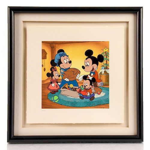 DISNEY ENGRAVED ETCH SERIGRAPH, MICKEYS CHRISTMAS CAROL