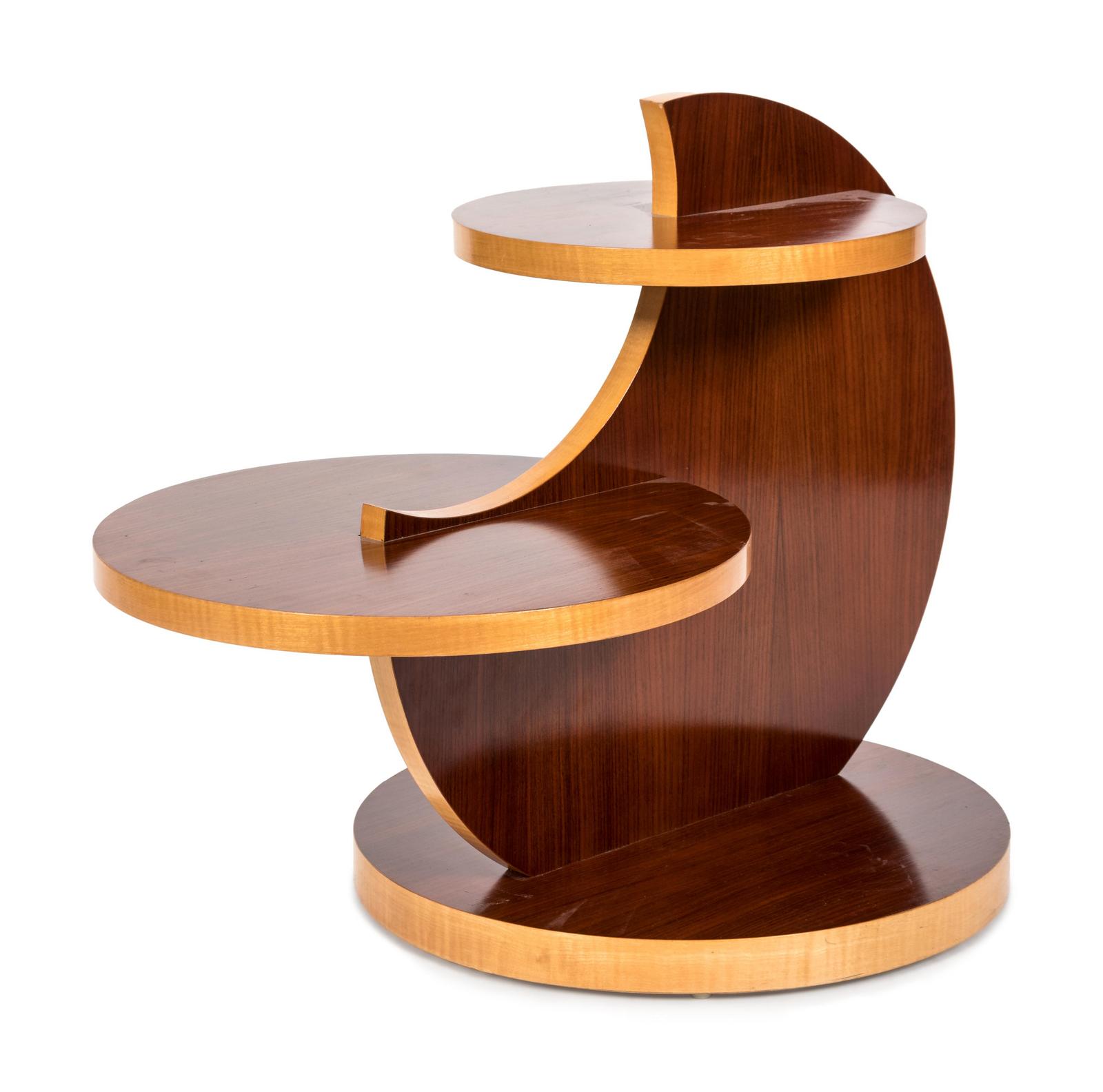 An Art Deco Style Two-Tier Circular Side Table