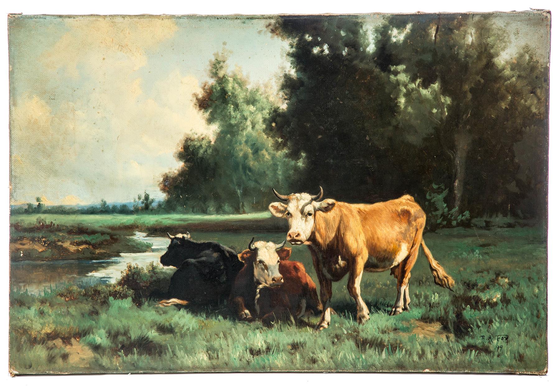 CATTLE BY ROBERT ATKINSON FOX (PENNSYLVANIA, 1860-1935)