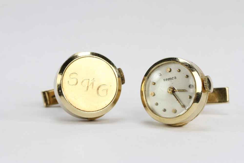 Pair of 14k Yellow Gold Cufflinks