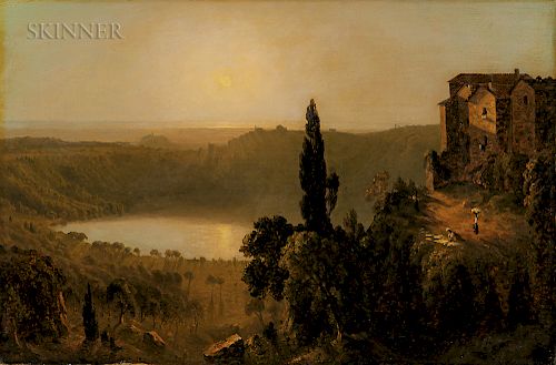 Sanford Robinson Gifford (American, 1823-1880) Sketch of the Lago di Nemi