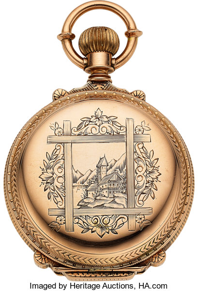 Waltham, 14k Gold Non-Magnetic Model 83 Crescent St. Box Hinge Hunters Case