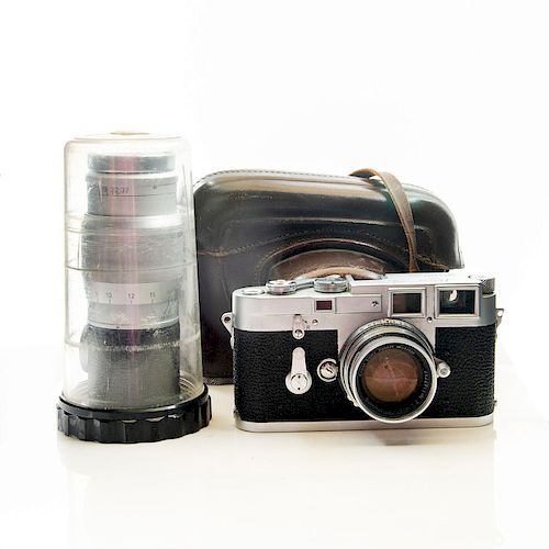 LEICA M3 35MM RANGEFINDER, SERIAL 731040; 2 LENSES