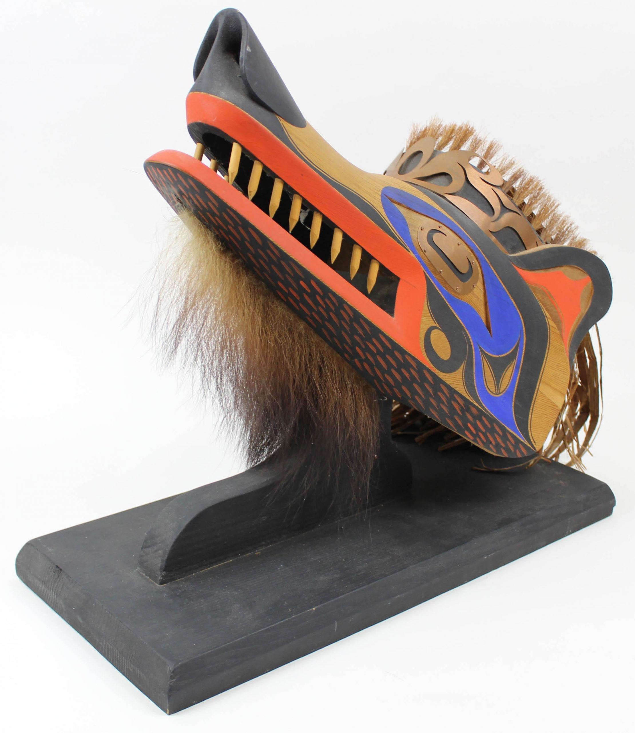 West Coast Inuit Carved Wolf Mask