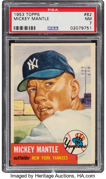 1953 Topps Mickey Mantle (SP) #82 PSA NM 7