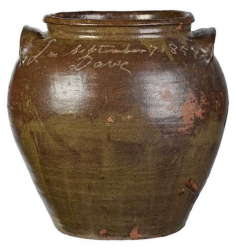 Monumental Dave Edgefield Stoneware Jar
