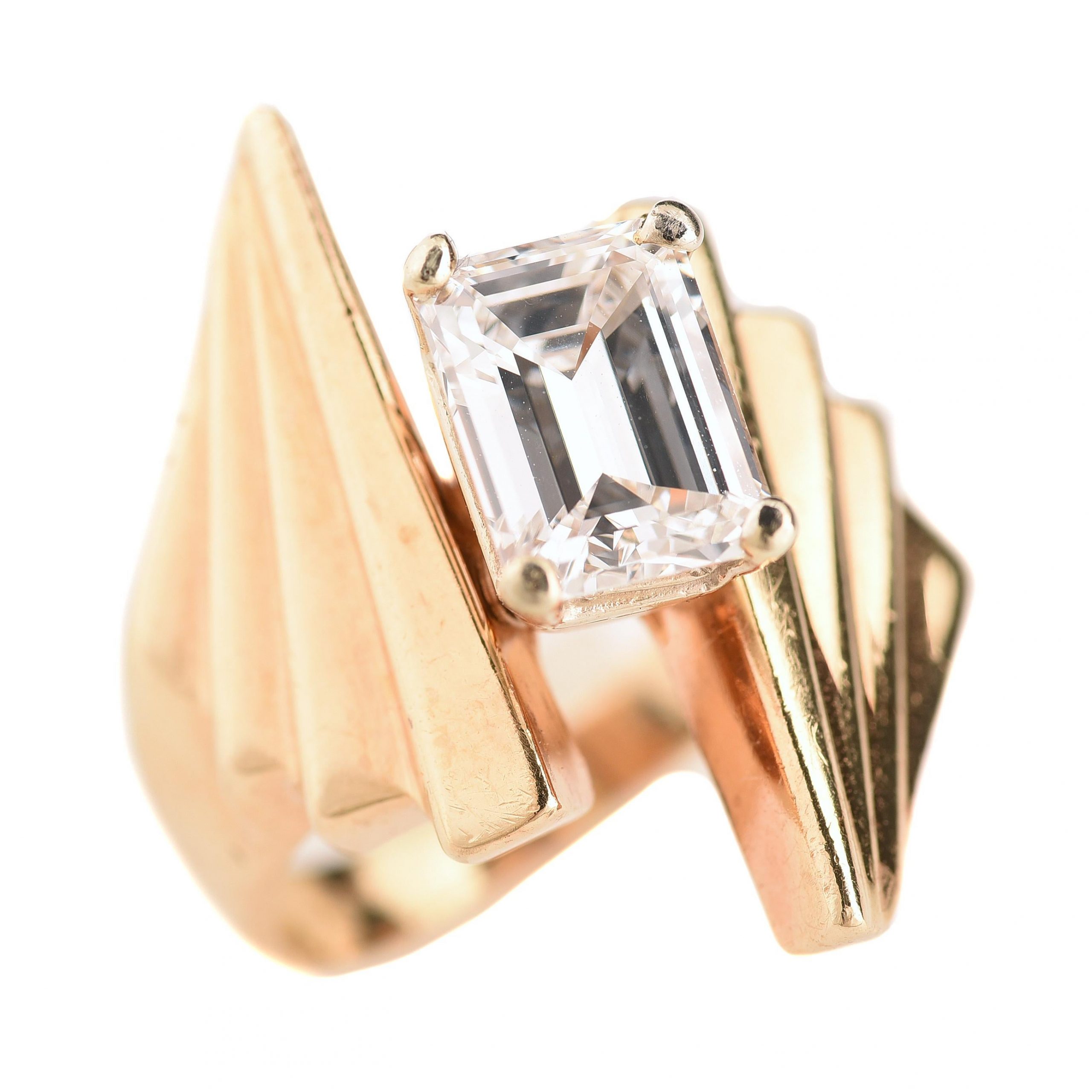 Diamond, 14k Yellow Gold Ring.