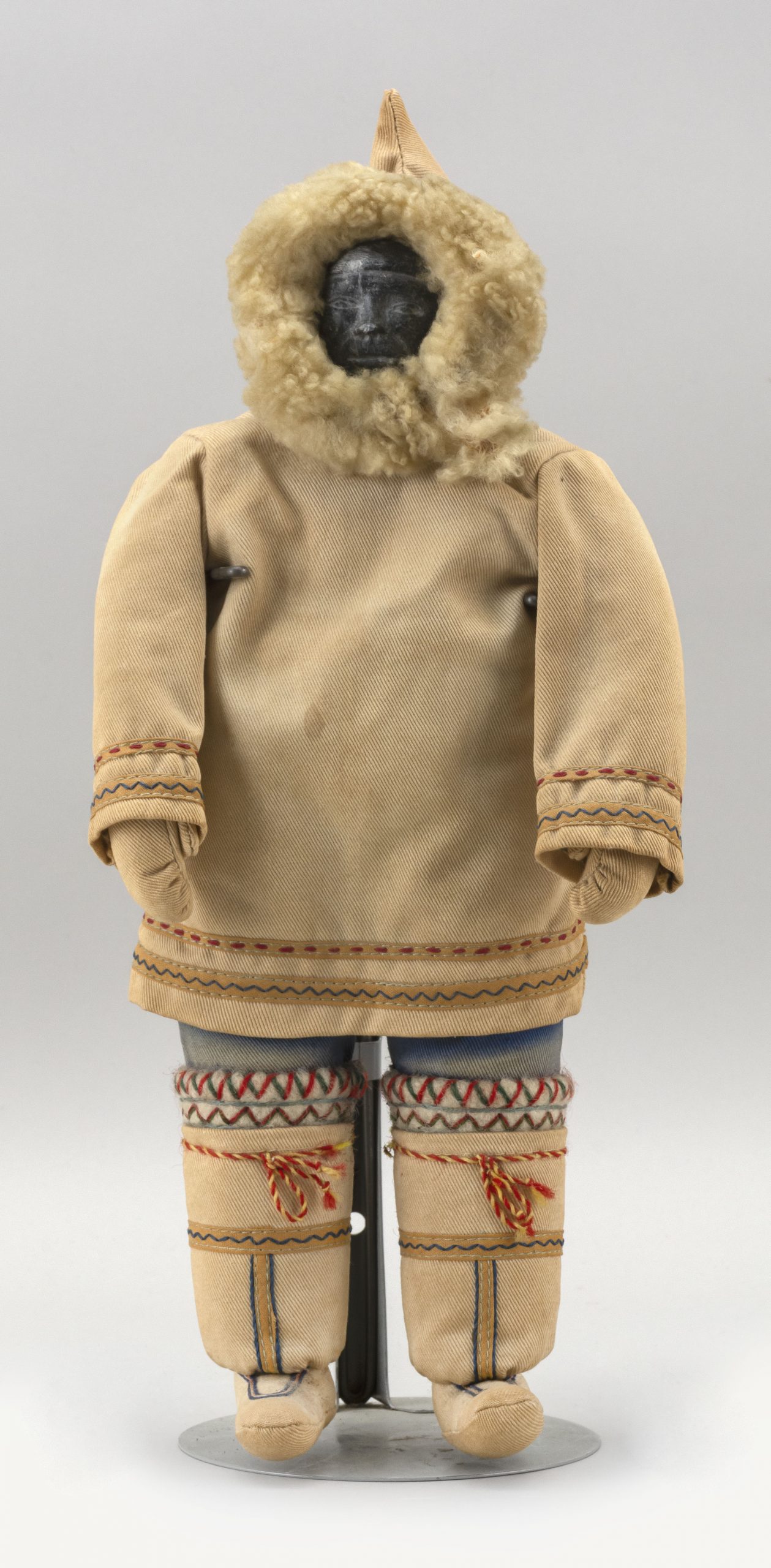 CLOTH AND ARGILLITE DOLL 20th Century