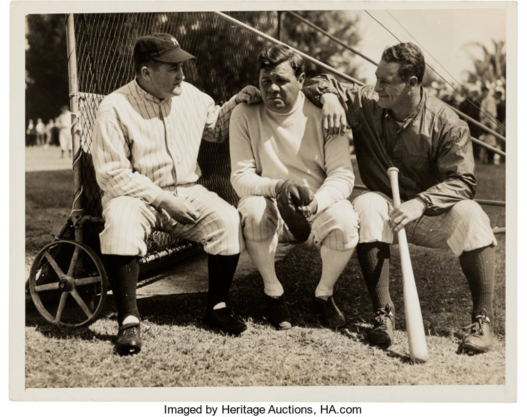 1934 Babe Ruth, Lou Gehrig & Joe McCarthy Original News