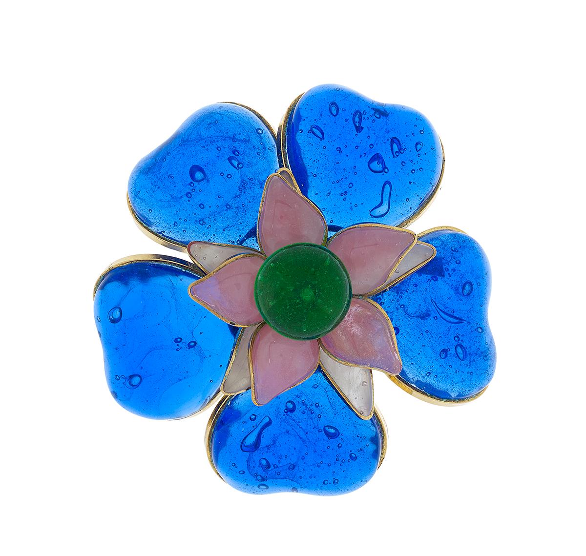 Chanel Poured Glass Brooch