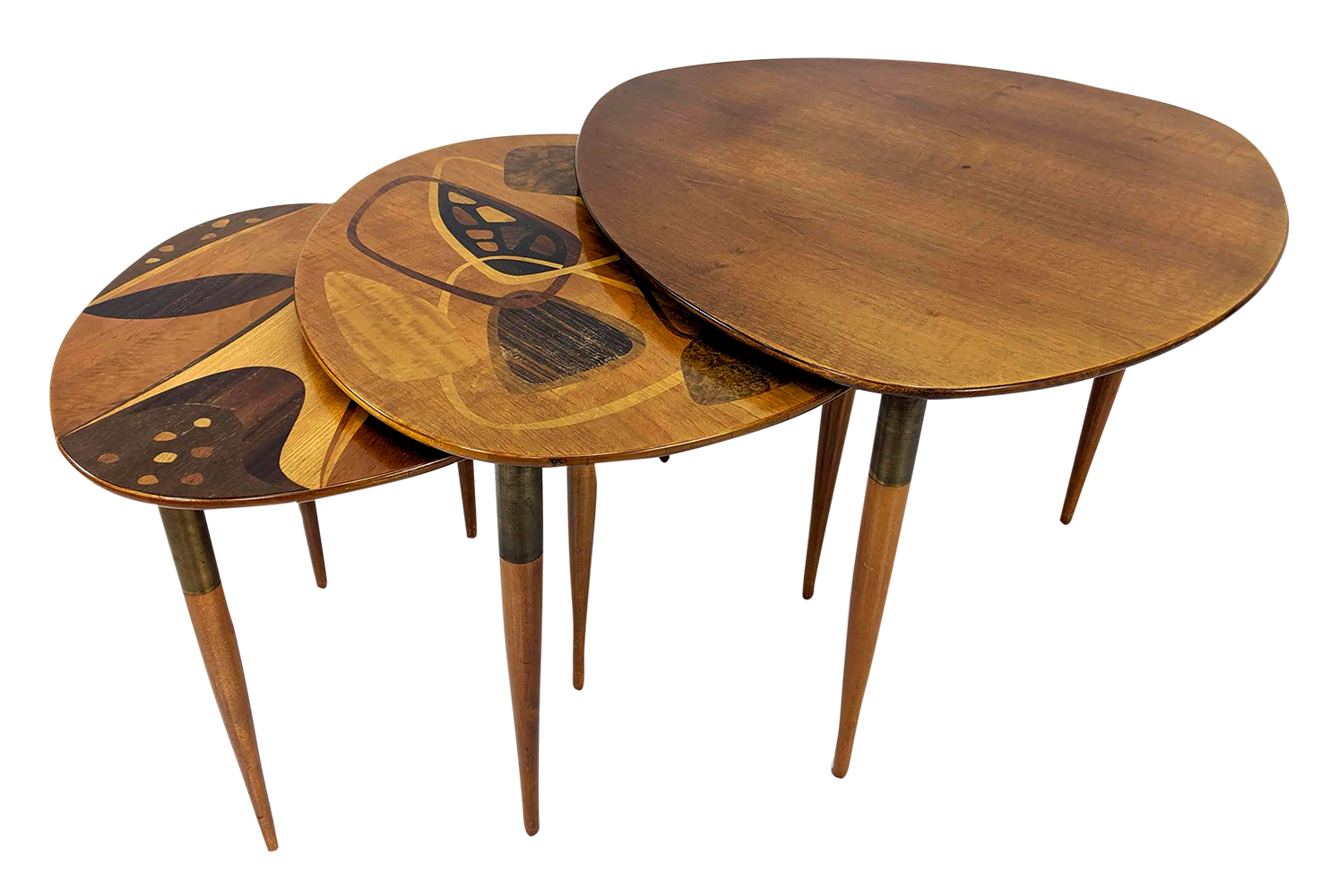 3pc Erno Fabry Nesting Tables. Swedish Modernist Nesting Tables