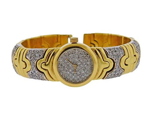 18k Gold 3ctw Diamond Watch Bracelet