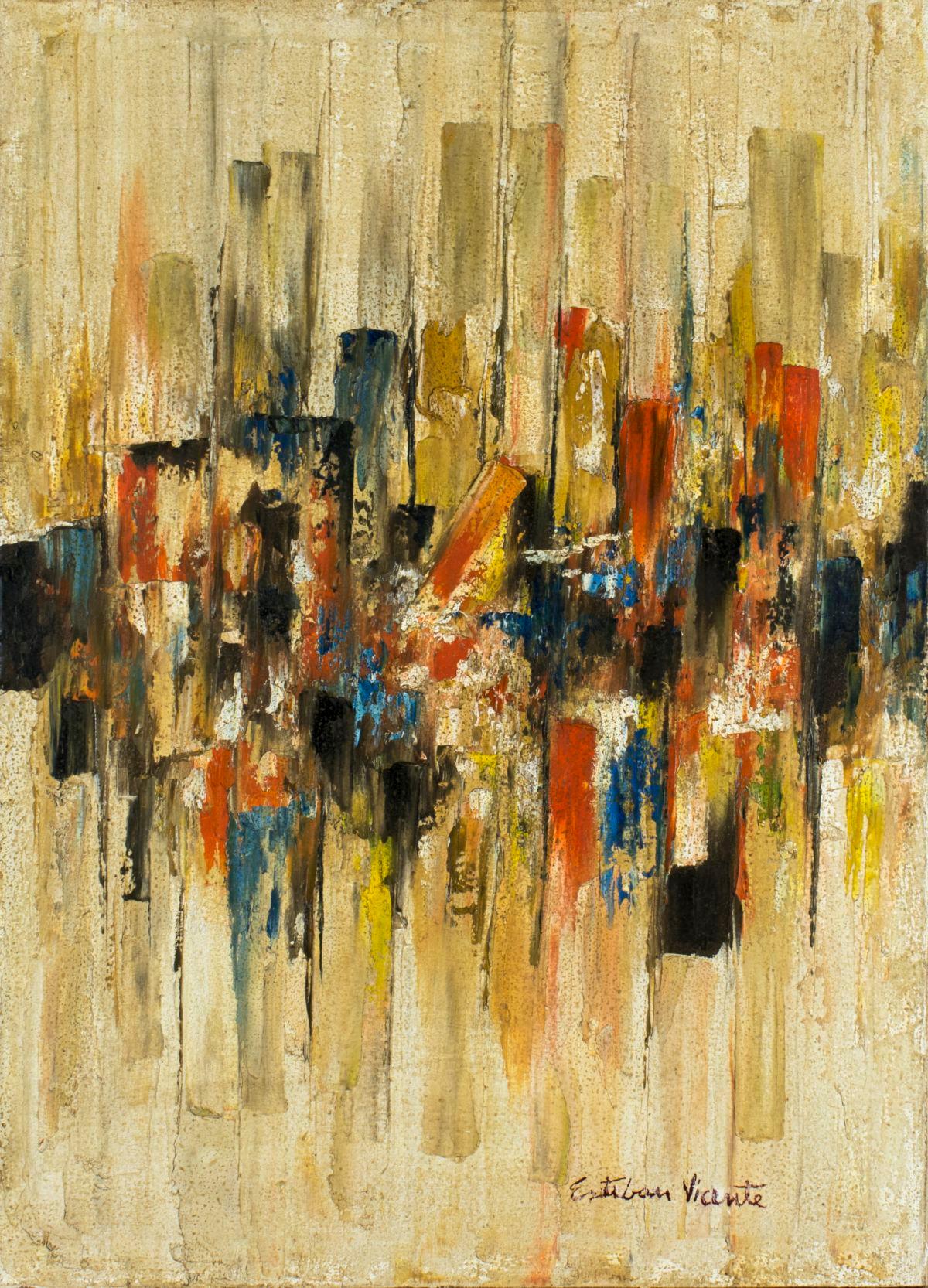 Esteban Vicente (NY,PA,Spain,1903-2001) oil painting