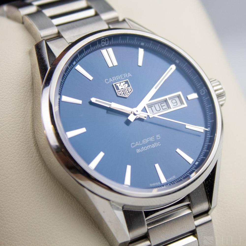 Tag Heuer Carrera Calibre 5 Mens Blue Date Watch