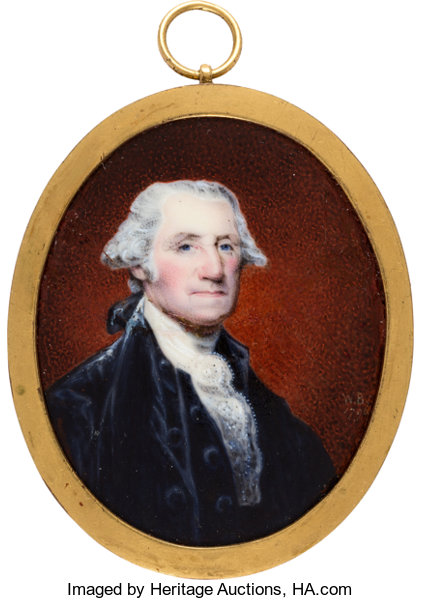 Miniature portrait of George Washington by William Birch