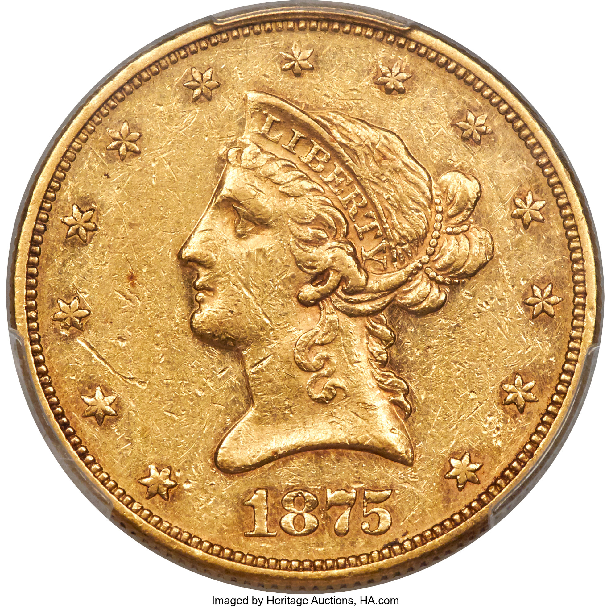 1875, $10, Liberty eagle