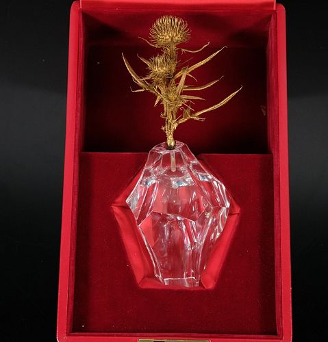 James Houston for Steuben Thistle Rock w/Box