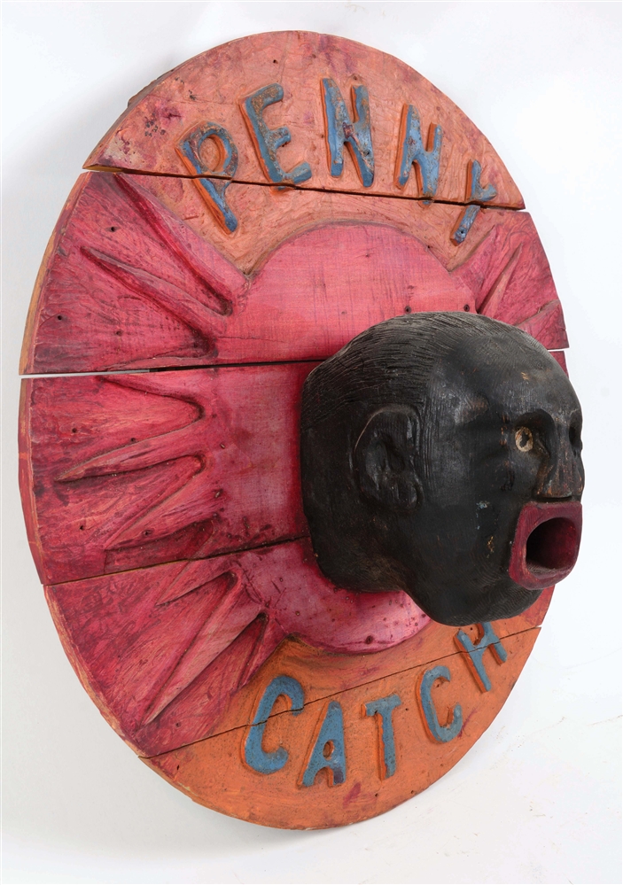 RED AND ORANGE PENNY CATCH HEAD.