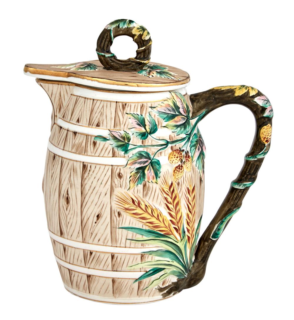 Russian Porcelain Beer Jug and Cover, Gardner Manufactory