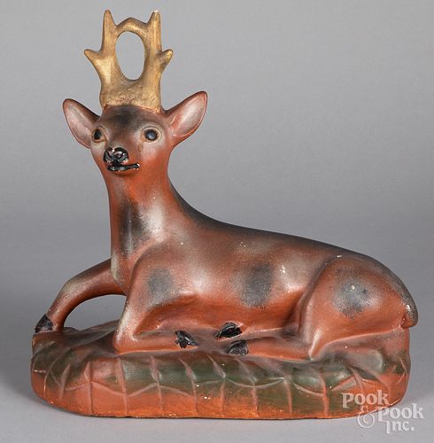 Large chalkware stag